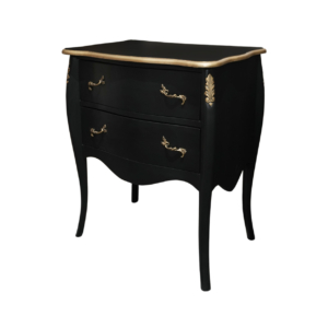 Home Decor Black Commode Side View 1