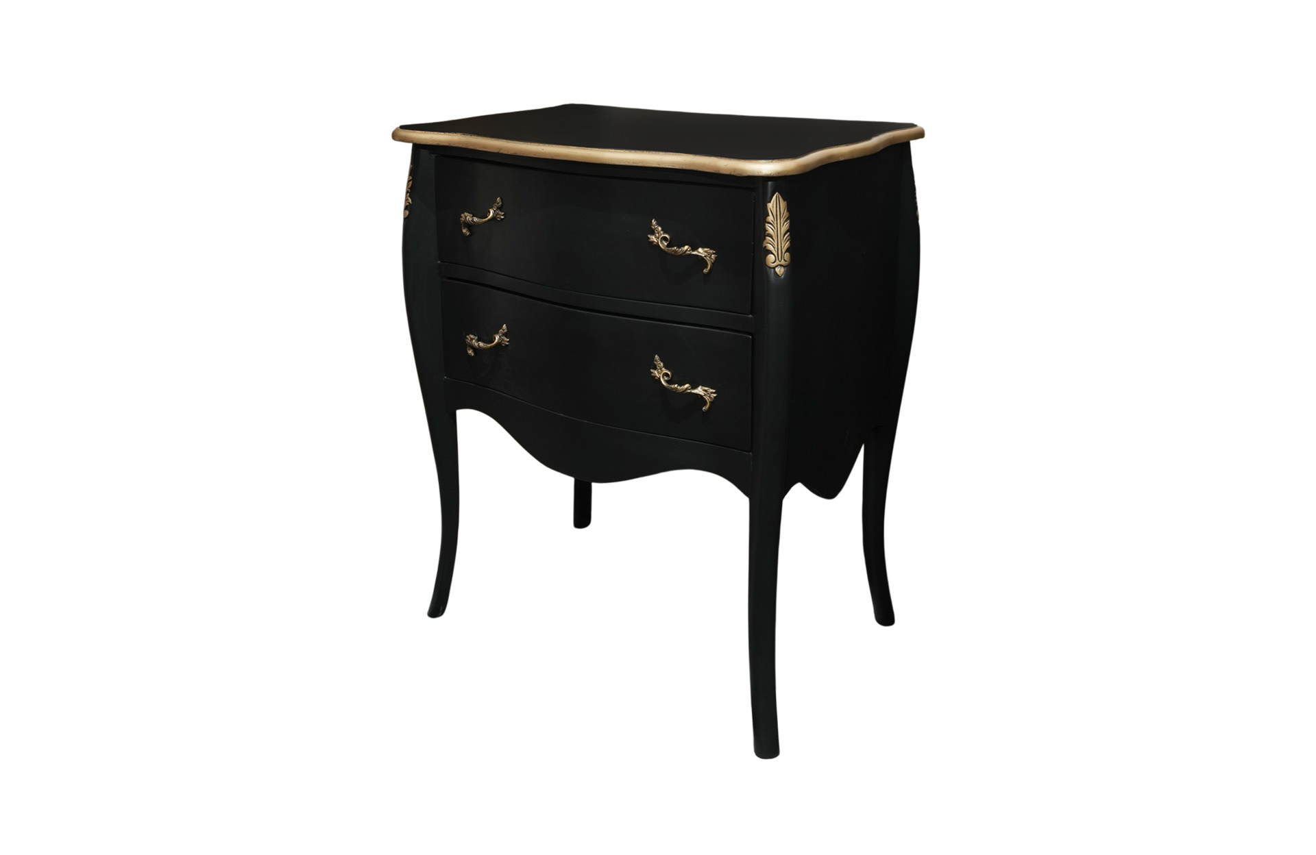 Home Decor Black Commode Side View 1