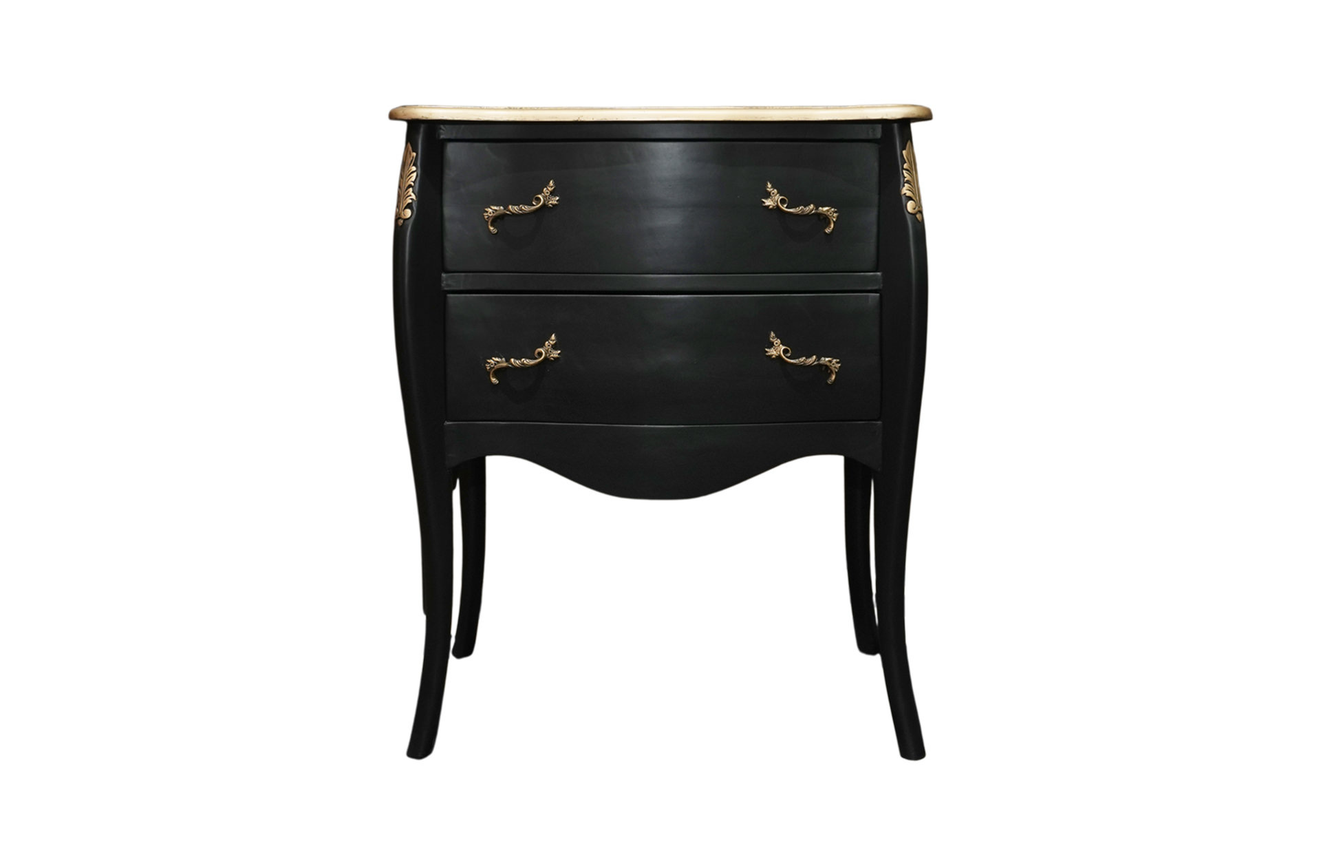 Home Decor Black Commode Front View