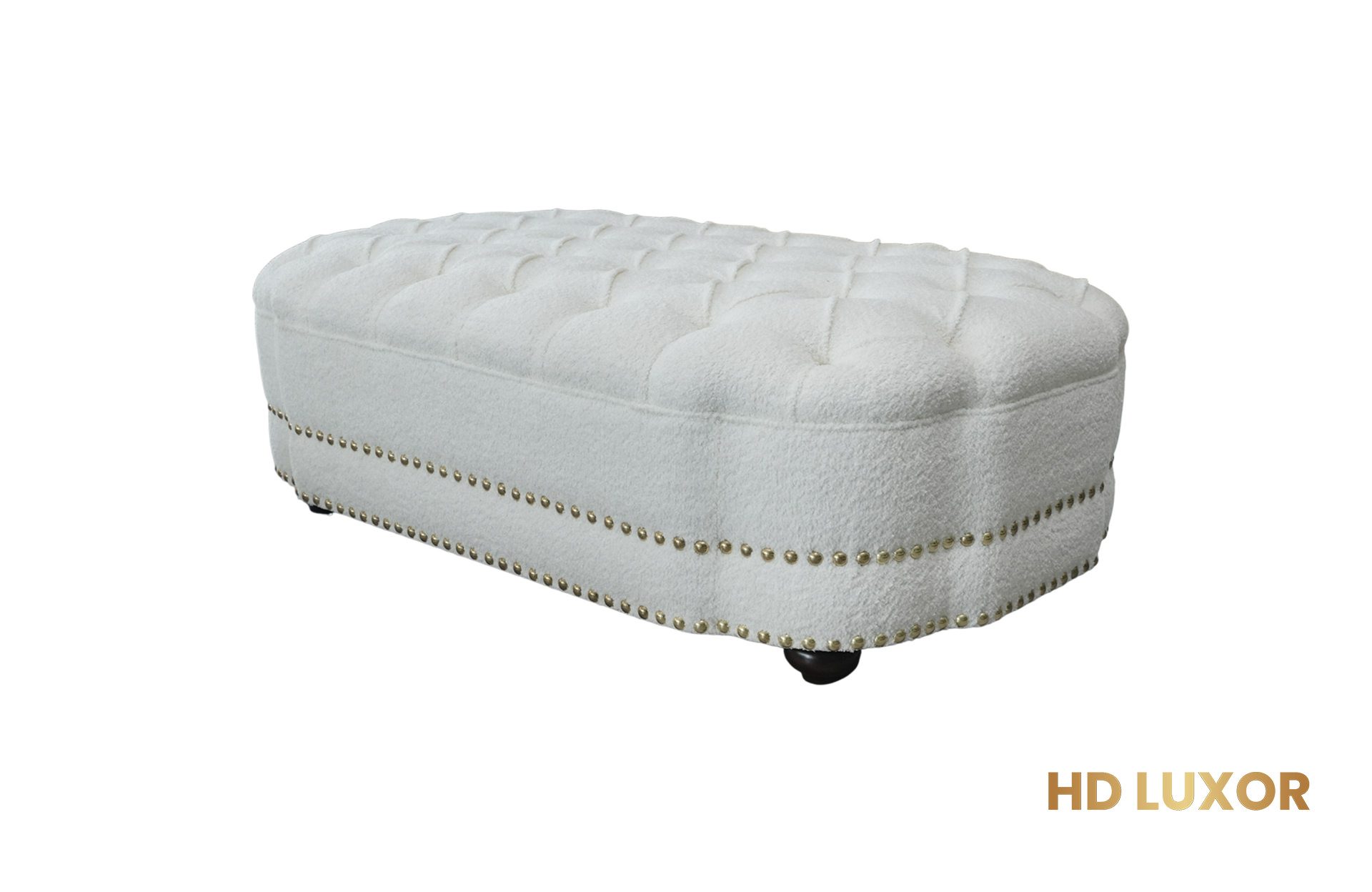 Decor Home Dorothy Ottoman MO Snow Side View