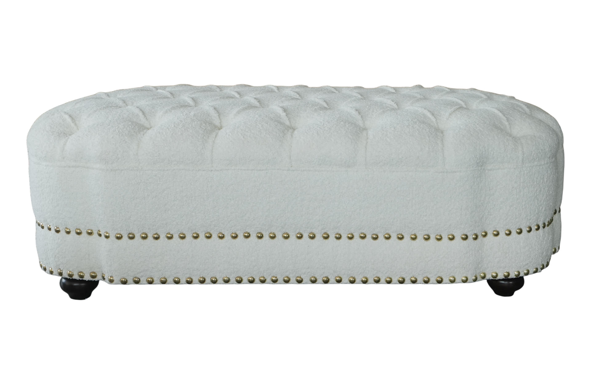 Decor Home Dorothy Ottoman MO Snow Front View