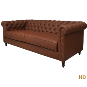 Home Decor Duke Chesterfield Sofa HM Brownie Side View