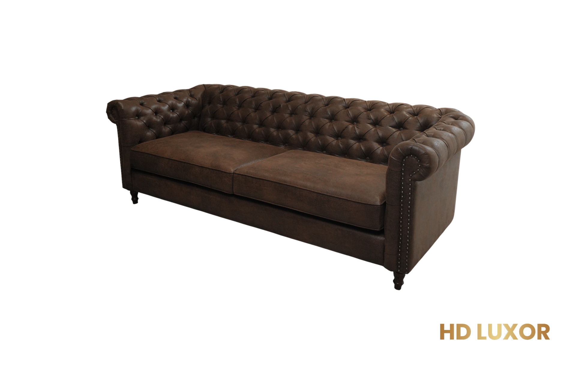 Home Decor Duke Chesterfield Sofa MALC 320 Camel Side View