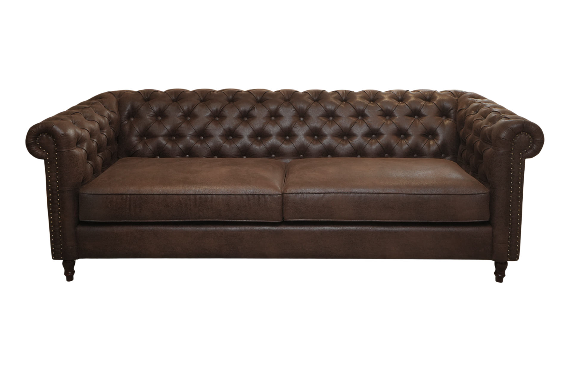 Home Decor Duke Chesterfield Sofa MALC 320 Camel Front View