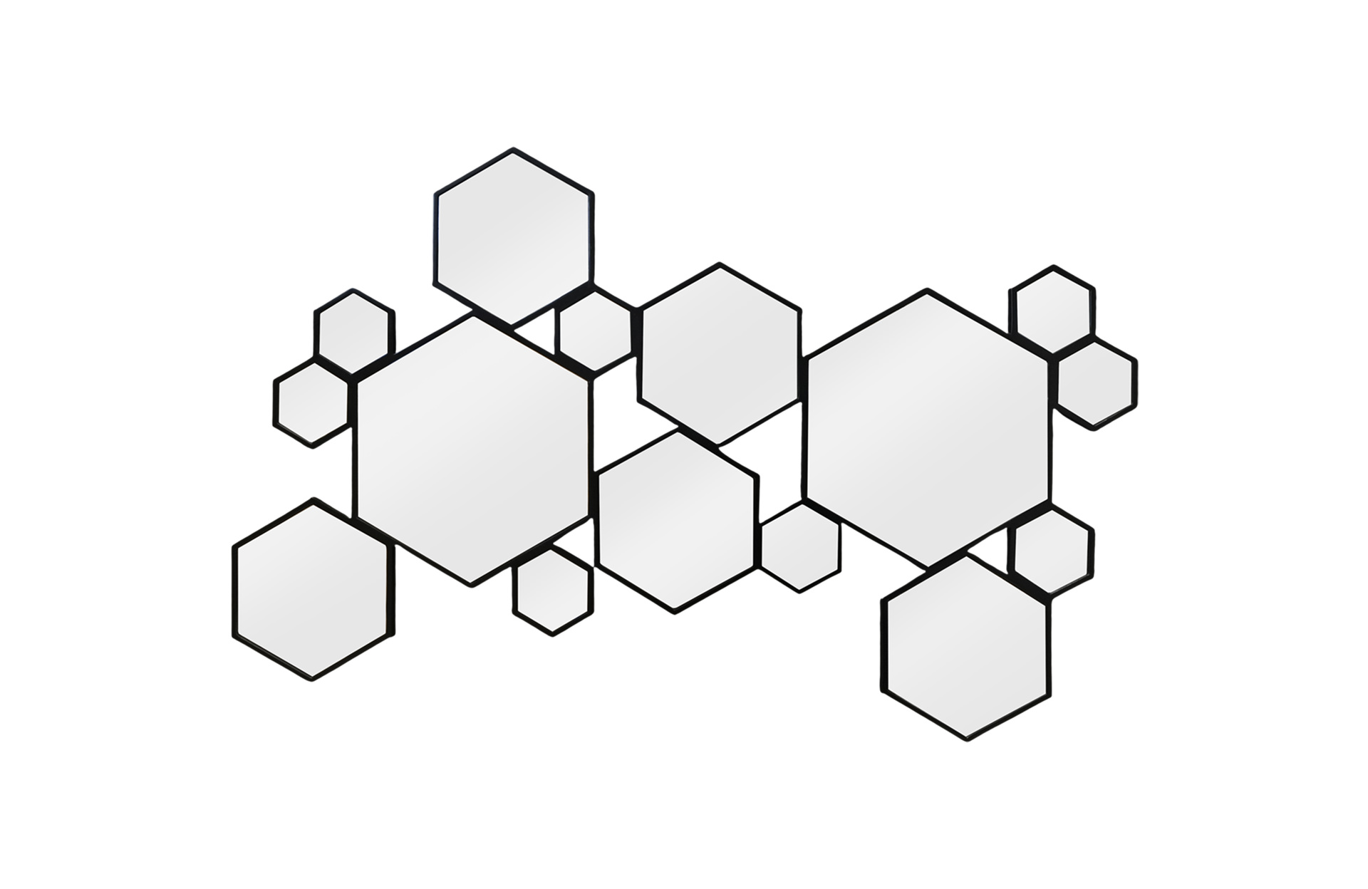 Home Decor Hexagon Mirror Front View