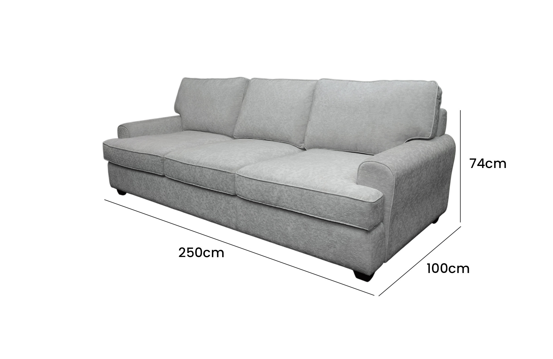 Home Decor Jute Linen Design SA 02 Mist Side view Size