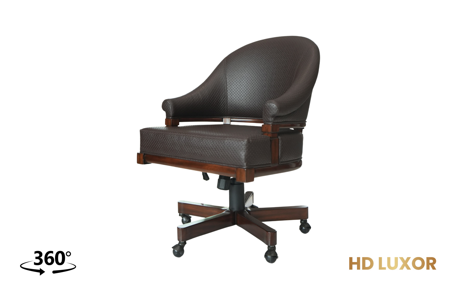 Home Decor Swivel Chair Riga 34607 Malt 570 Chocolate Side View