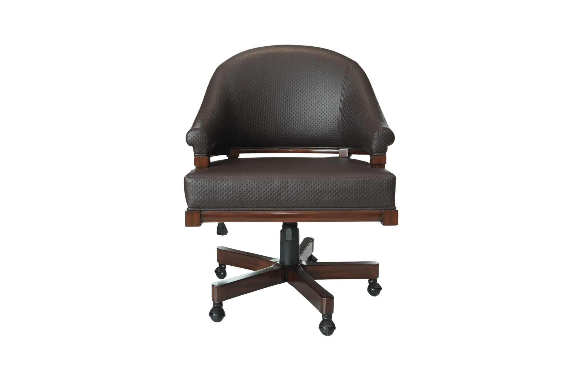 Home Decor Swivel Chair Riga 34607 Malt 570 Chocolate Front View