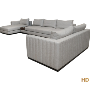 Home Decor Vanesia L Sofa TIB Silver Side View
