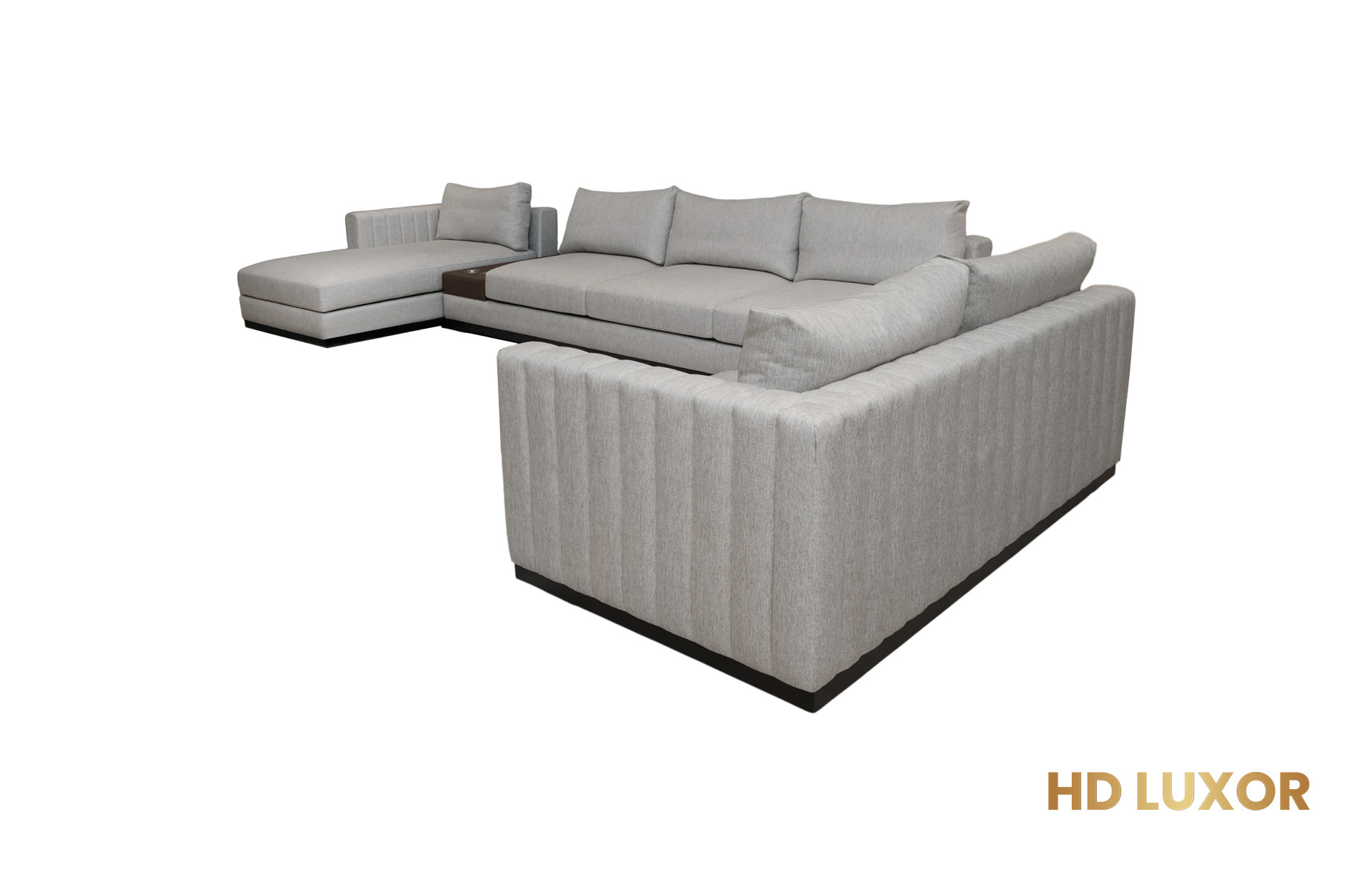 Home Decor Vanesia L Sofa TIB Silver Side View