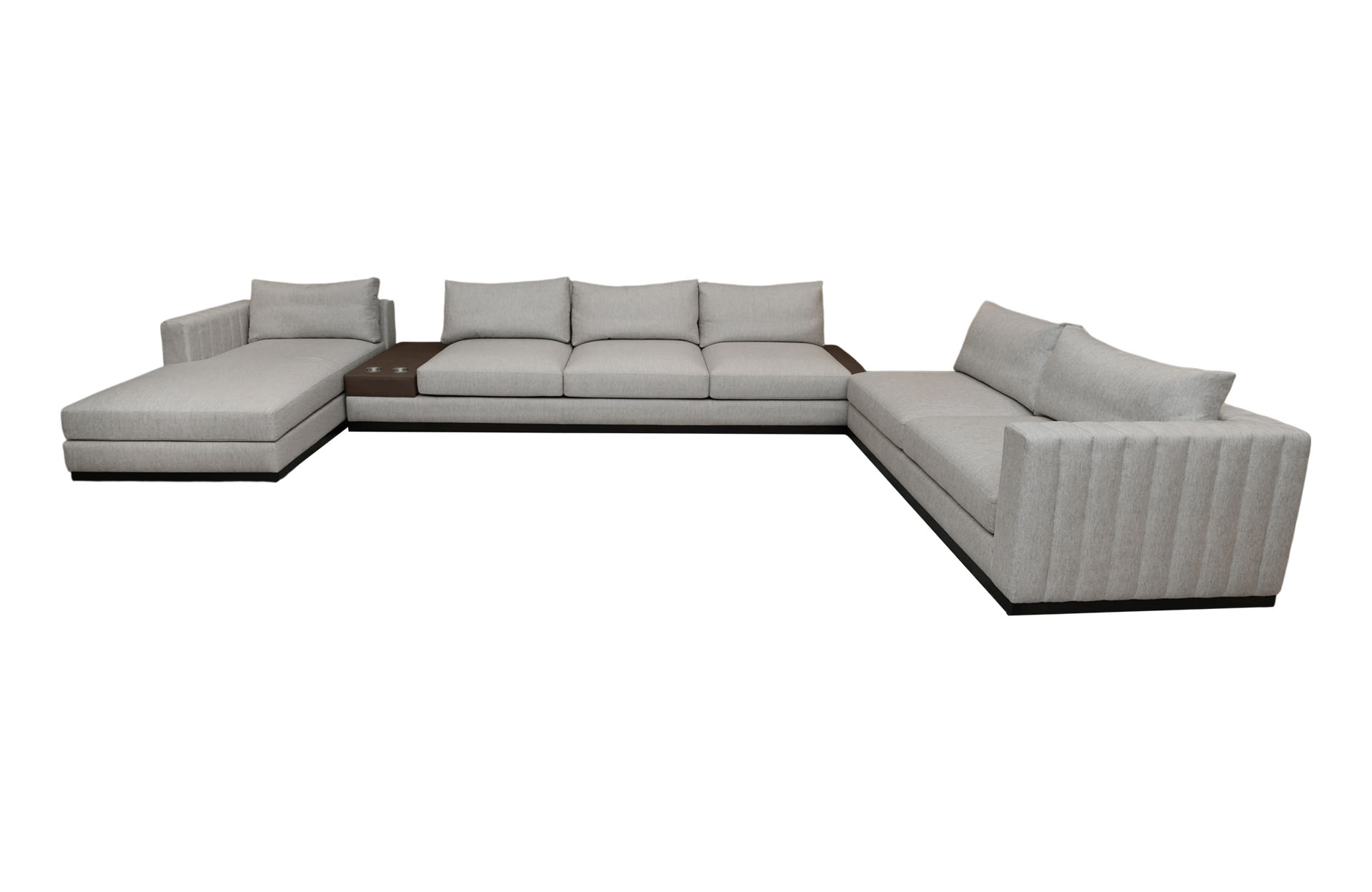 Home Decor Vanesia L Sofa TIB Silver Front View