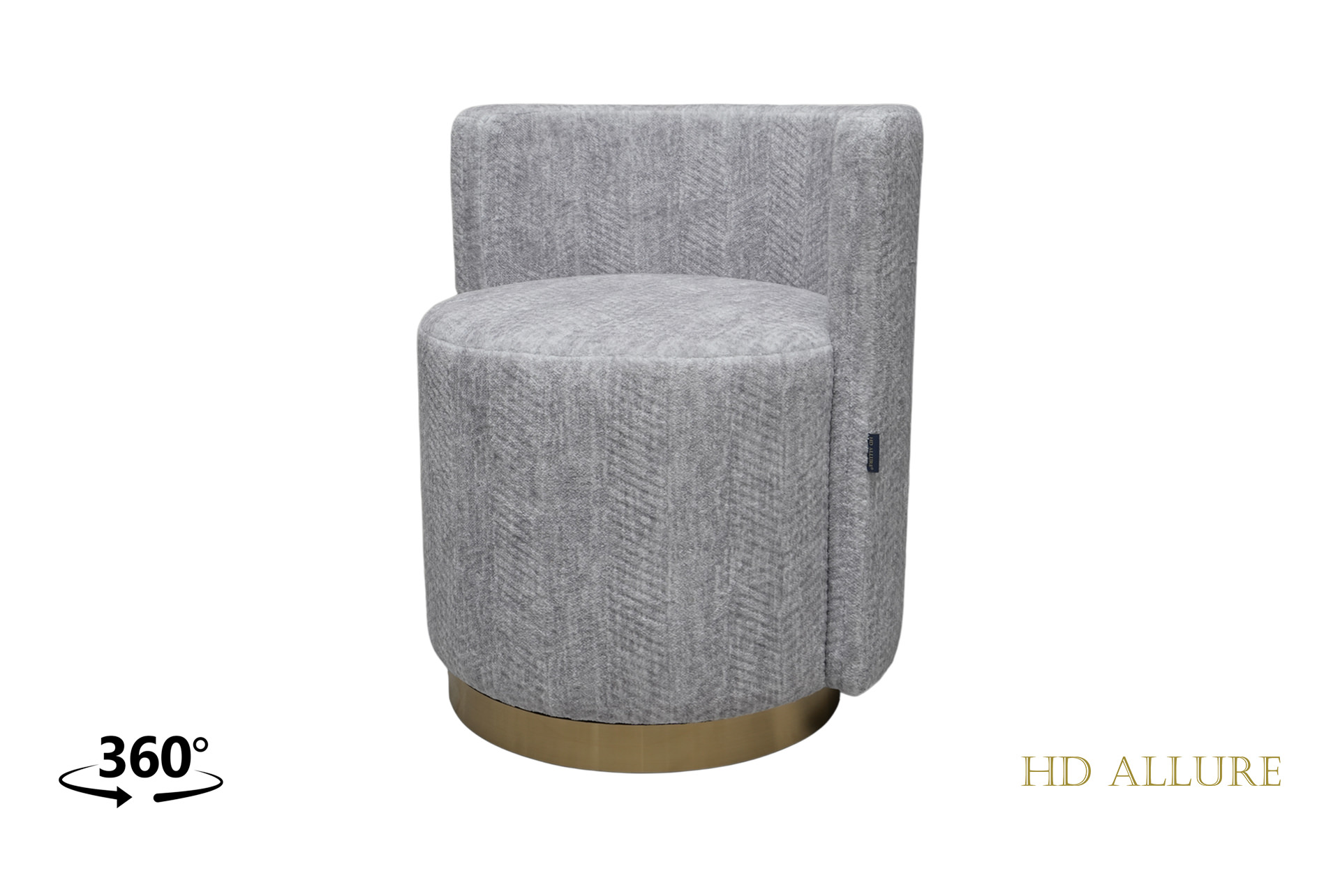 Home Decor Vanity Chair MZ Dove Side View