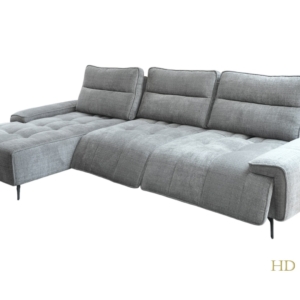 Home Decor Mouna Power Recliner L Shape Sofa ( Light Gray ) Side View 1