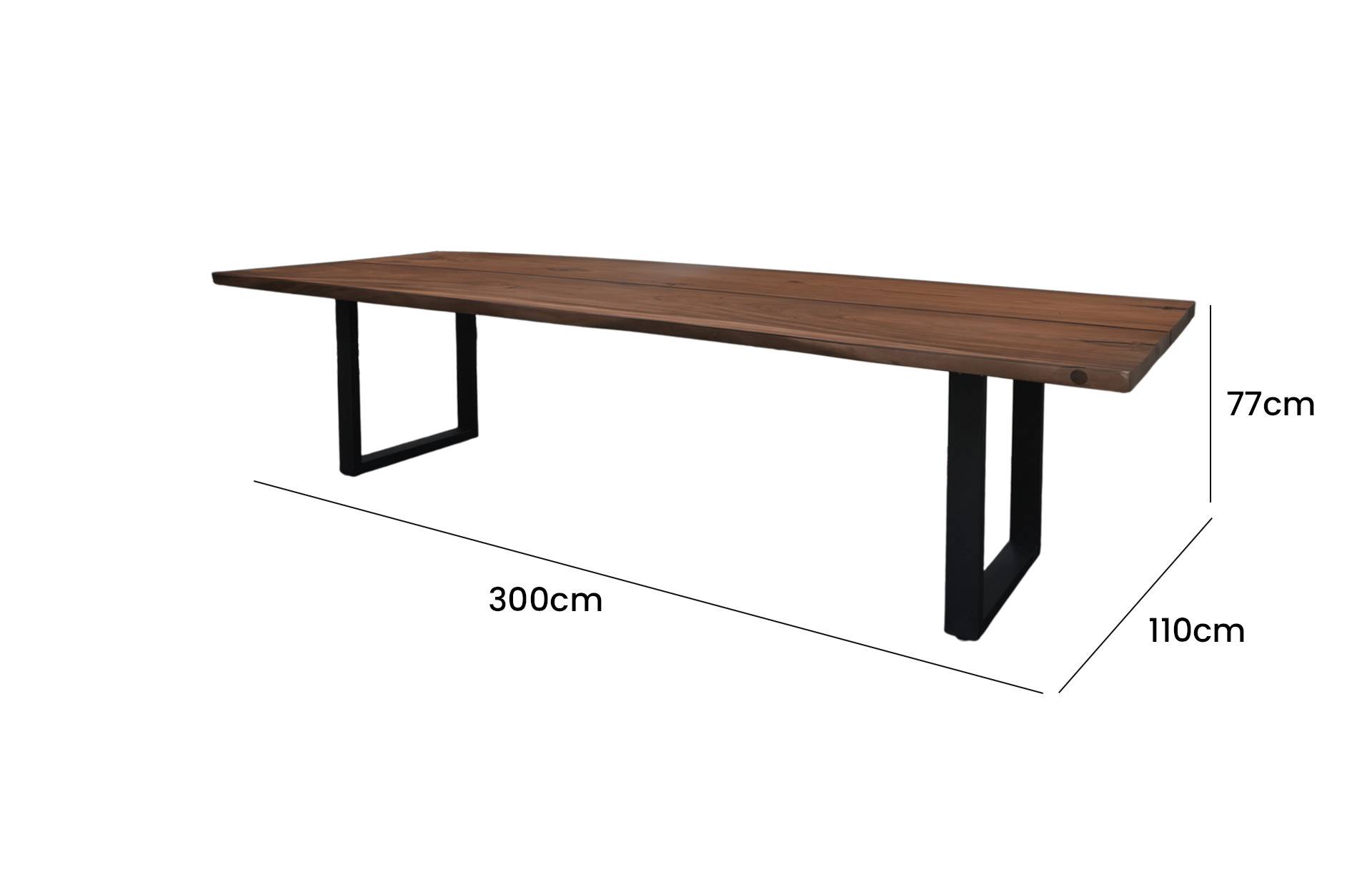 Home Decor Dining Table Baumtisch Dining Table 7467 Side View Size