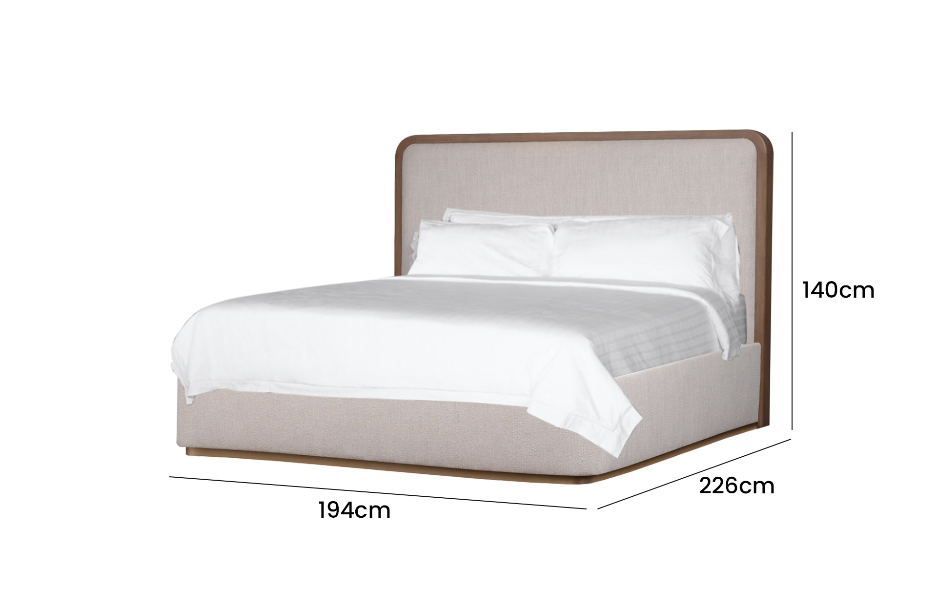 Home Decor Bed Linea 180 Side View Size