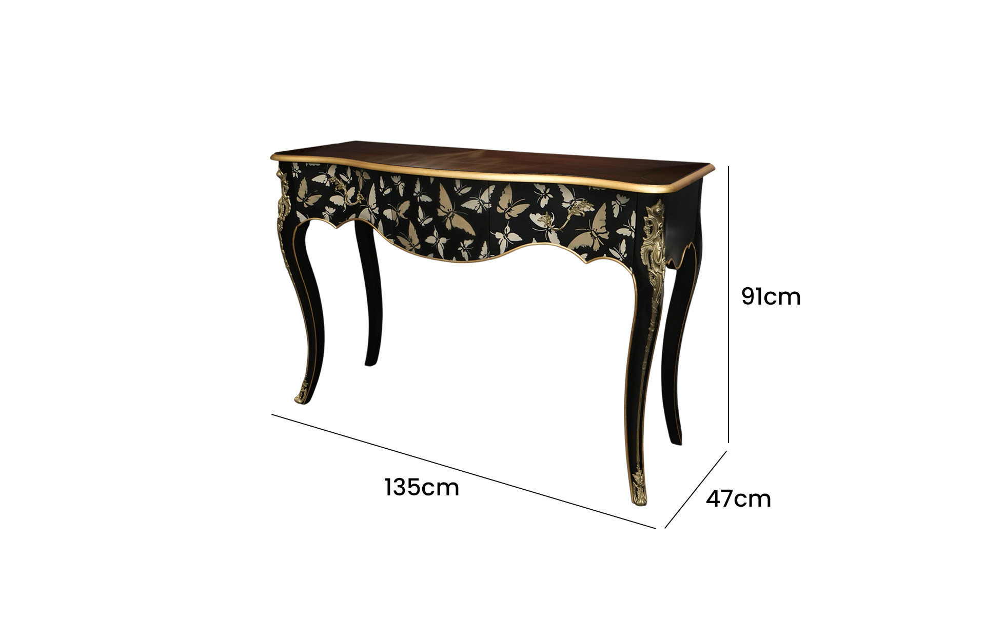 Home Decor Console (CMC67) Side View Size