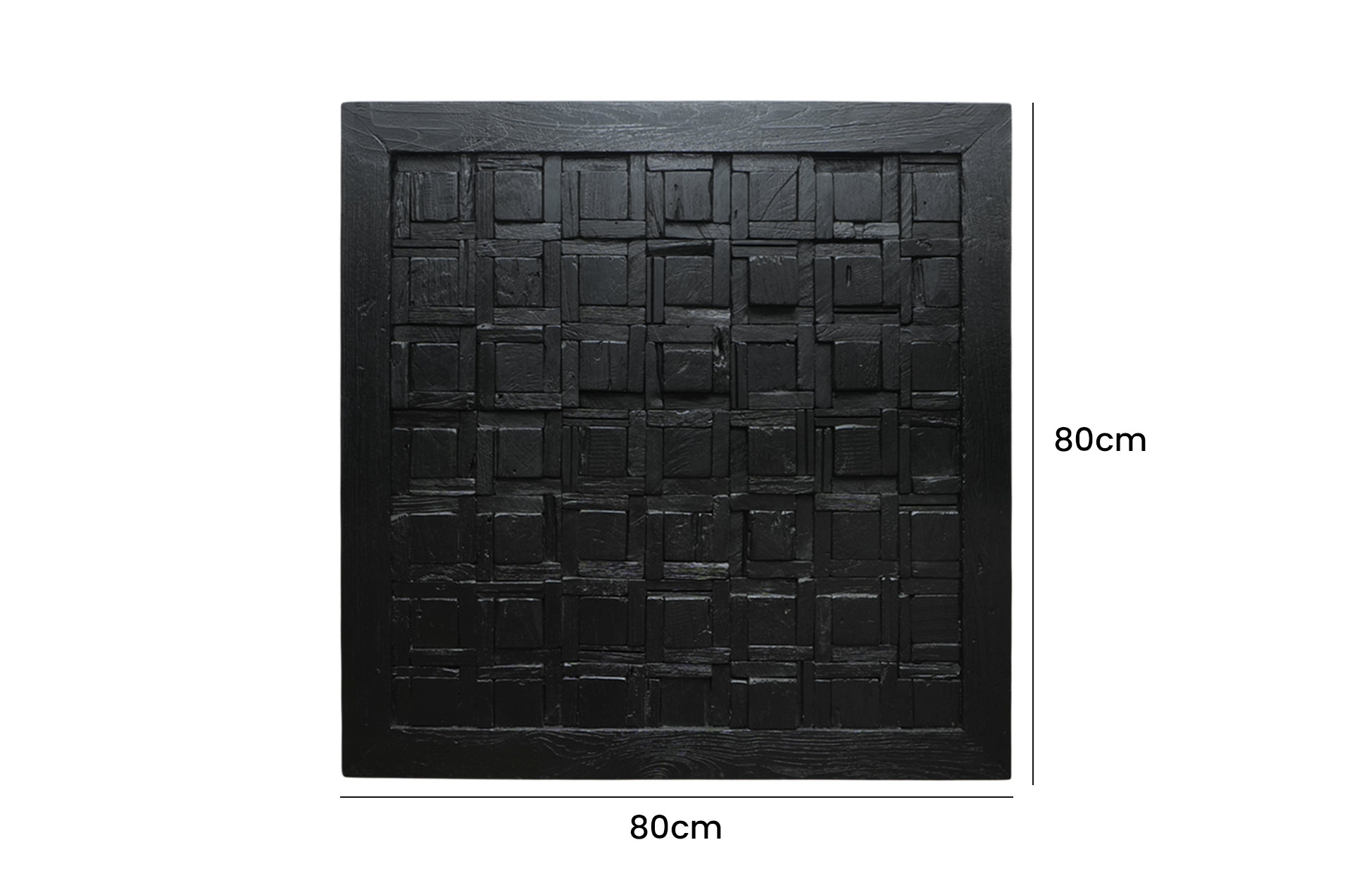 Home Decor Geryon Wood RW 26 Black Front View Size