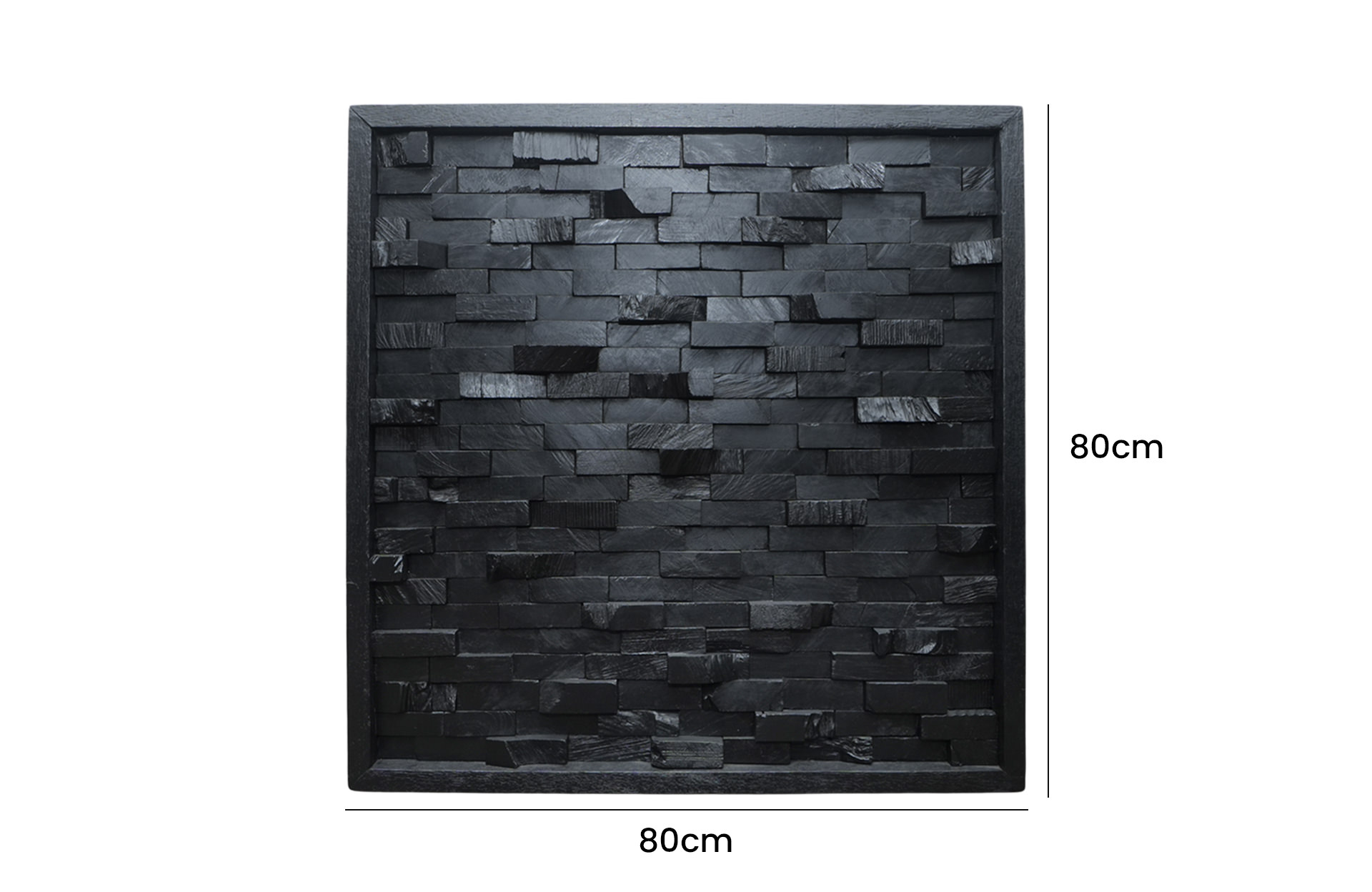Home Decor Geryon Wood W 50 Black Front View Size