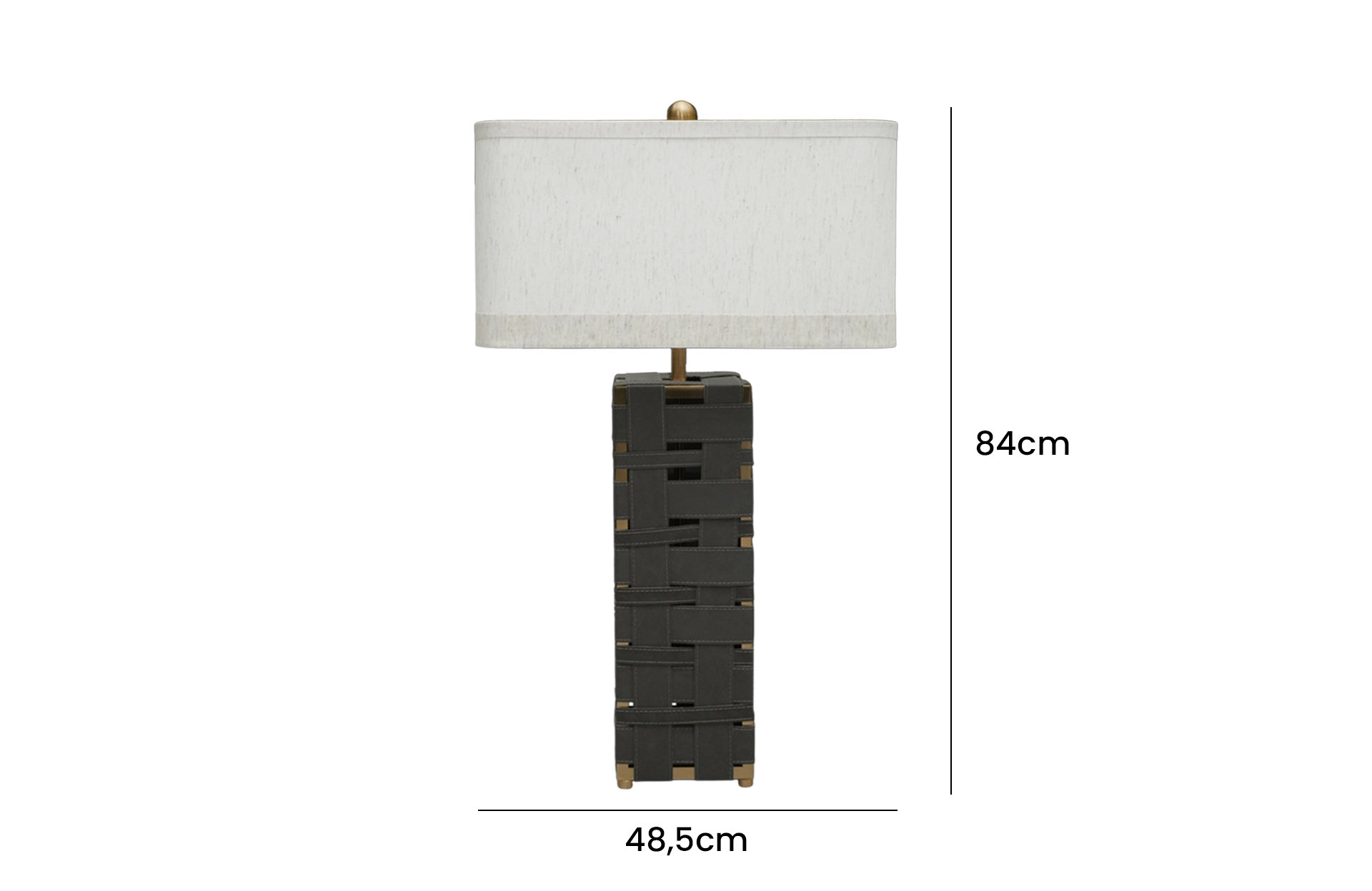 Home Decor HB 3093 Lamp Accessories Coffe Bronze Front View Size