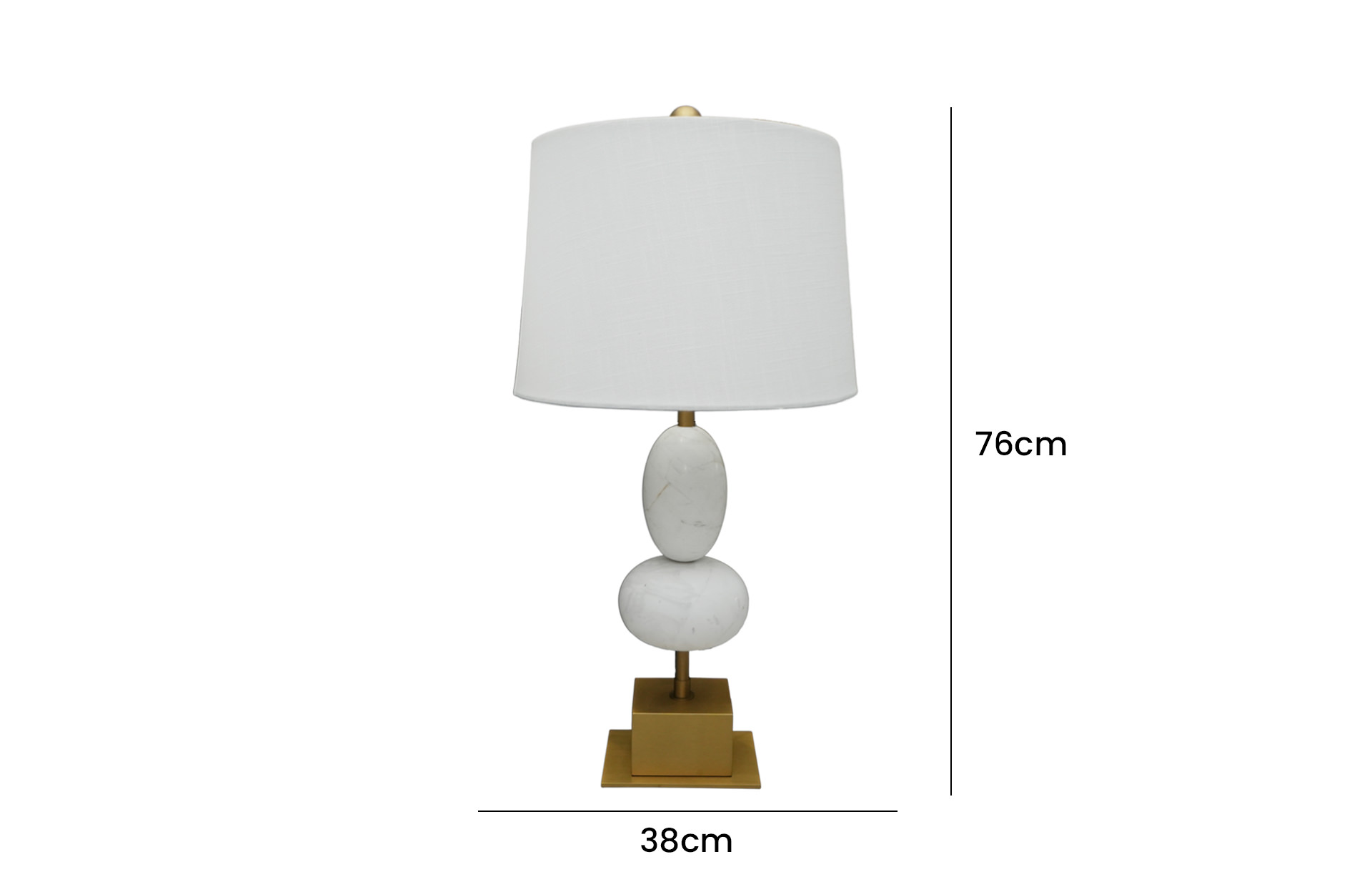 Home Decor HB 3122 Lamp Accessories Half Matte Brass Bronze Front View Size