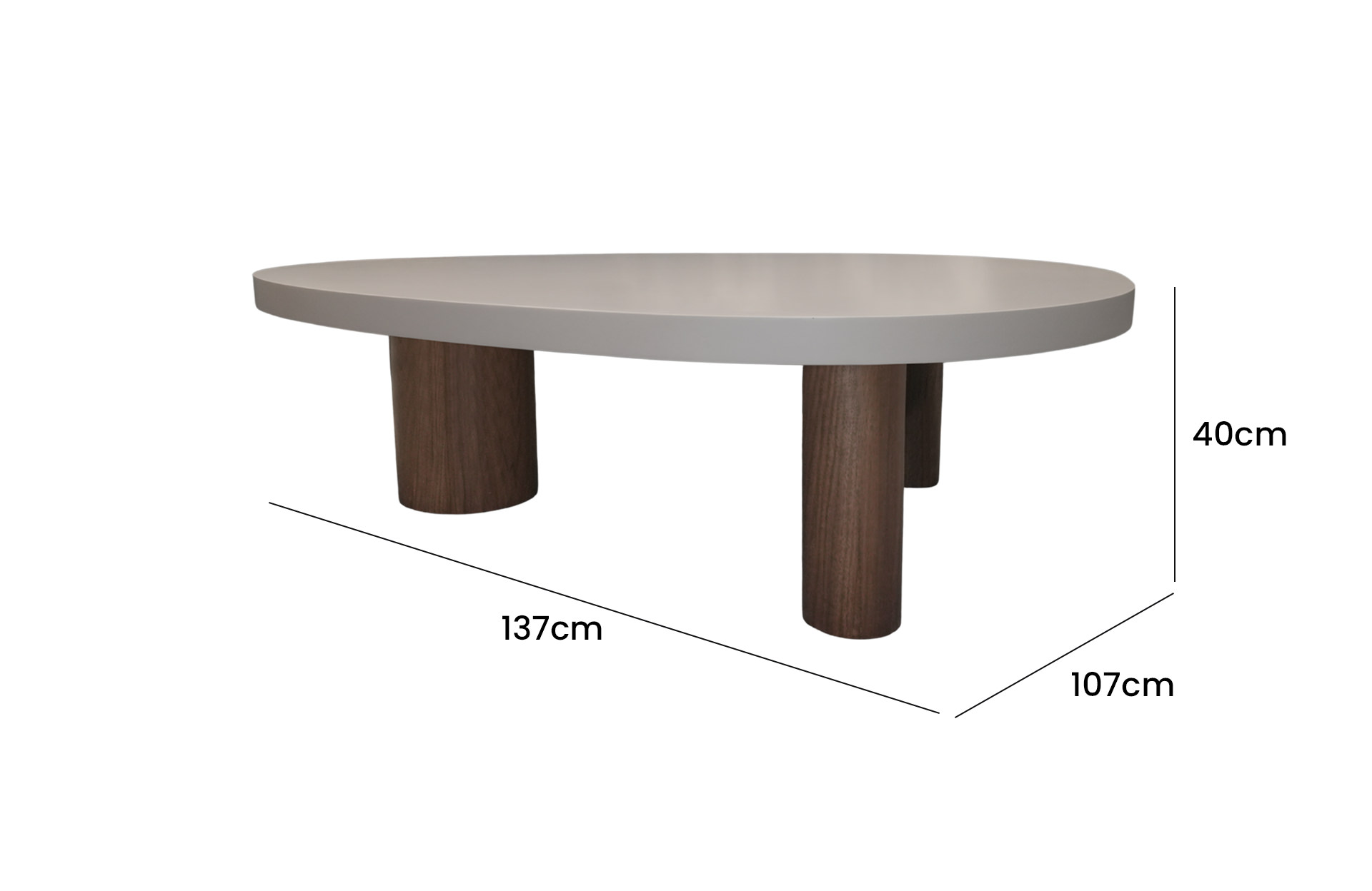 Home Decor Coffee Table 021E0.9 Side View Size