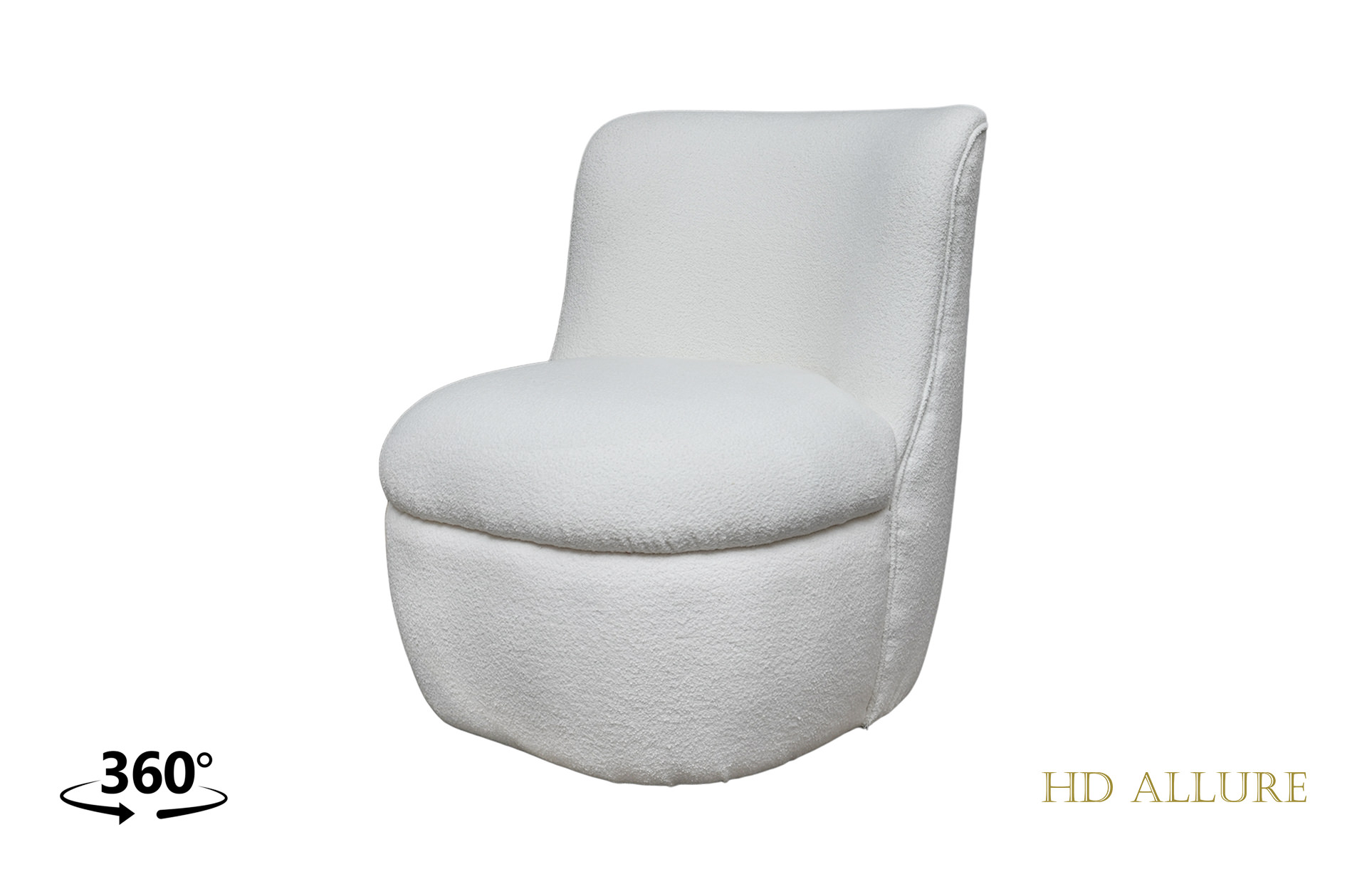 Home Decor Arm Chair Ponti Armchair Swivel AG 05 Snow Side View
