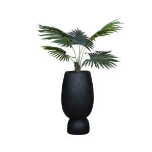 Home Decor SA11853-AB Fan Palm Tree In Pot,5 Leaves ( Doff 5 ) Front View