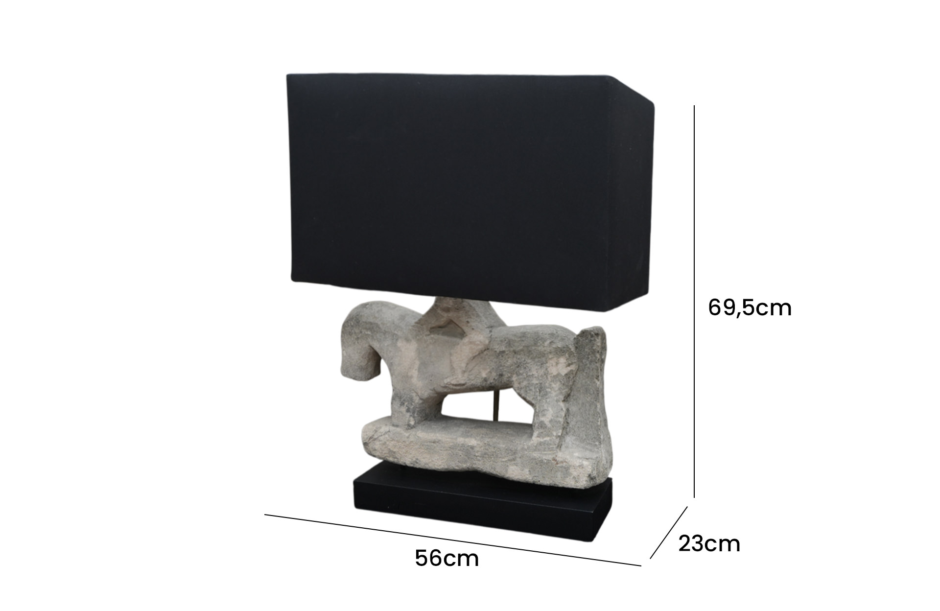 Home Decor Sumba Lamp Side View Size