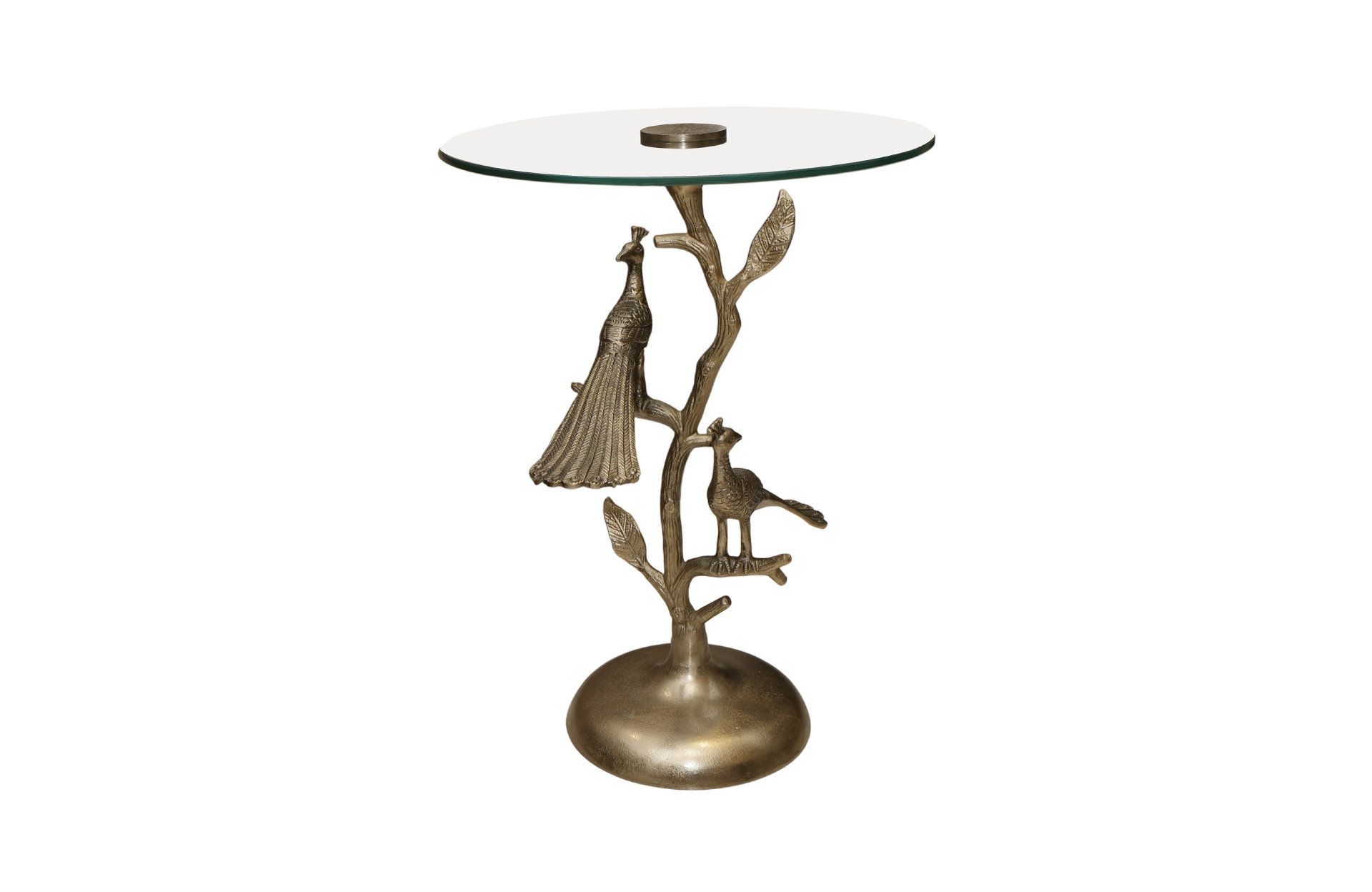 Home Decor D8426 Peacock Accent Table Side View