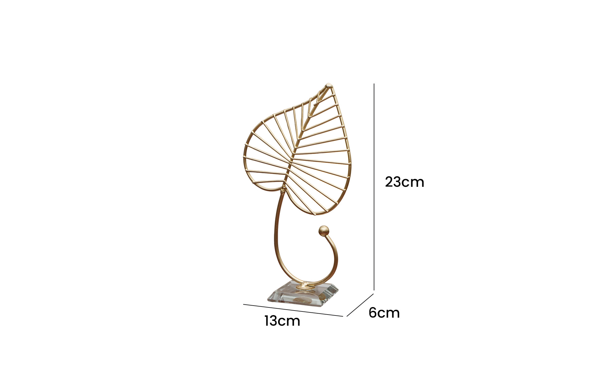 Home Decor Iron Material Ornament MK019C SIde View Size