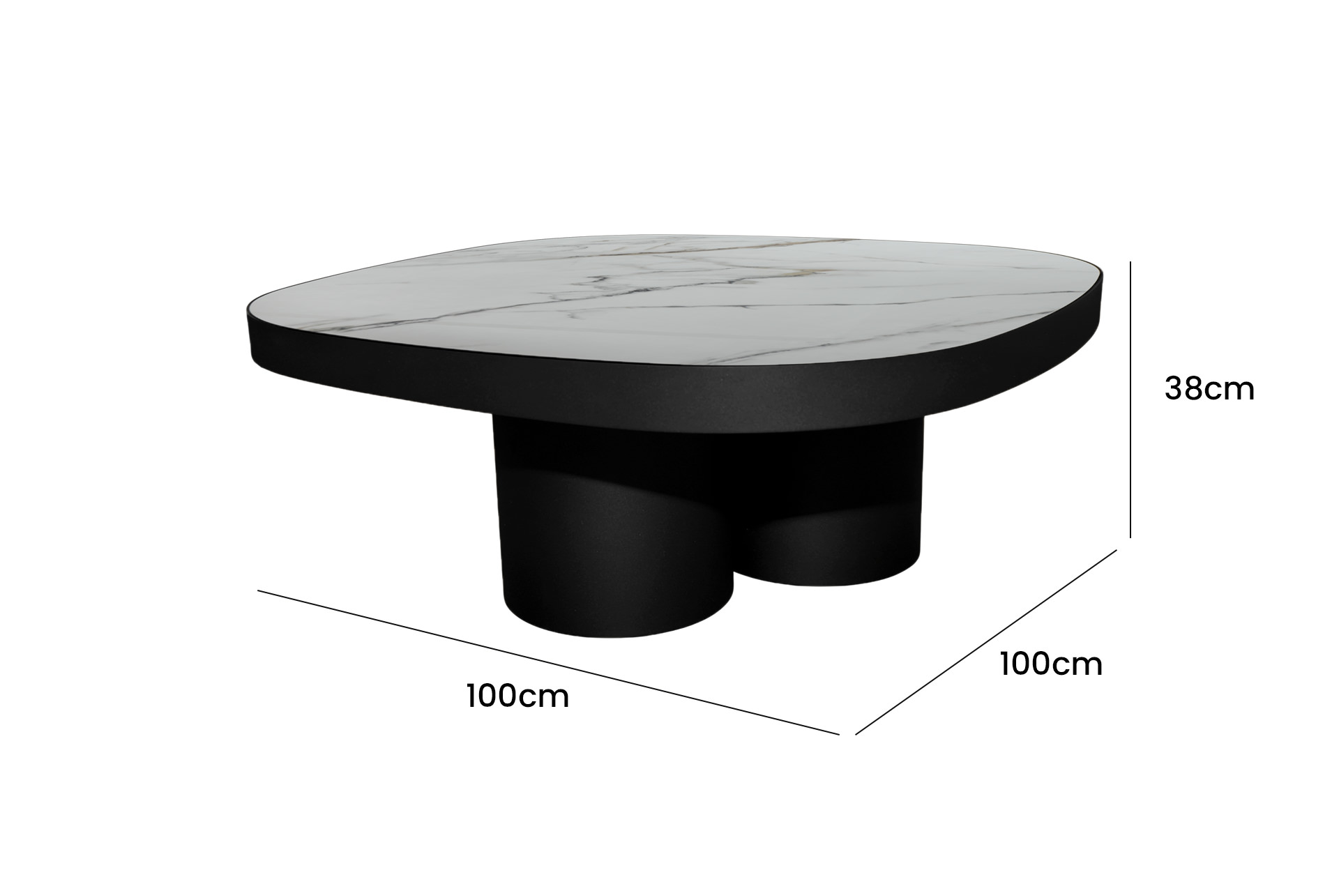 Home Decor L-FM2053 Coffee Table SET Side View Large Size
