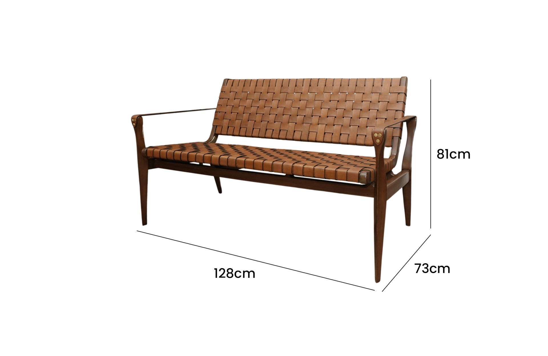 Home Decor Sofa New York Love Seat N050-2 Side View Size