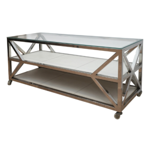Home Decor Stainless Steel Table Side View