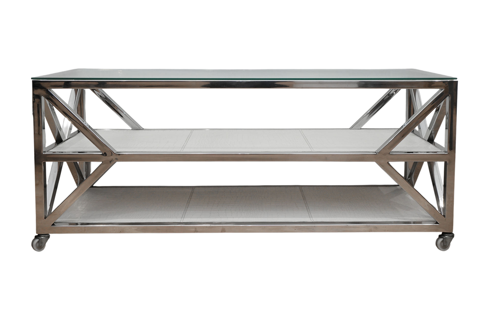 Home Decor Stainless Steel Table Front View